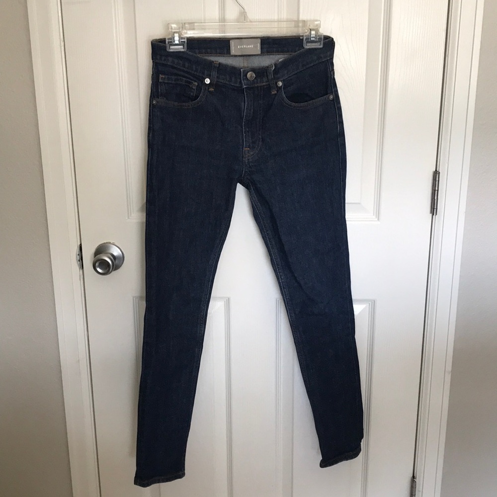 Everlane dark wash skinny’s Sz 27
